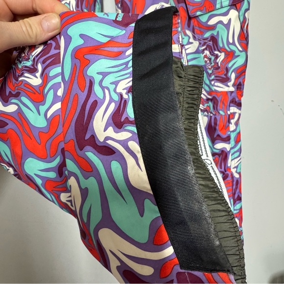 Orage patterned snowboard ski snow pants purple orange blue prime 10 size L - Picture 11 of 15